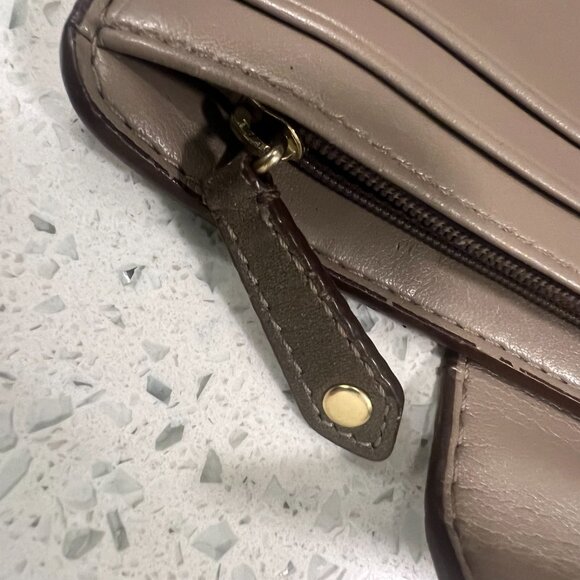 COACH Leather Wallet Snap Closure Metallic Gold Designer Card Holder Purse - Picture 16 of 16